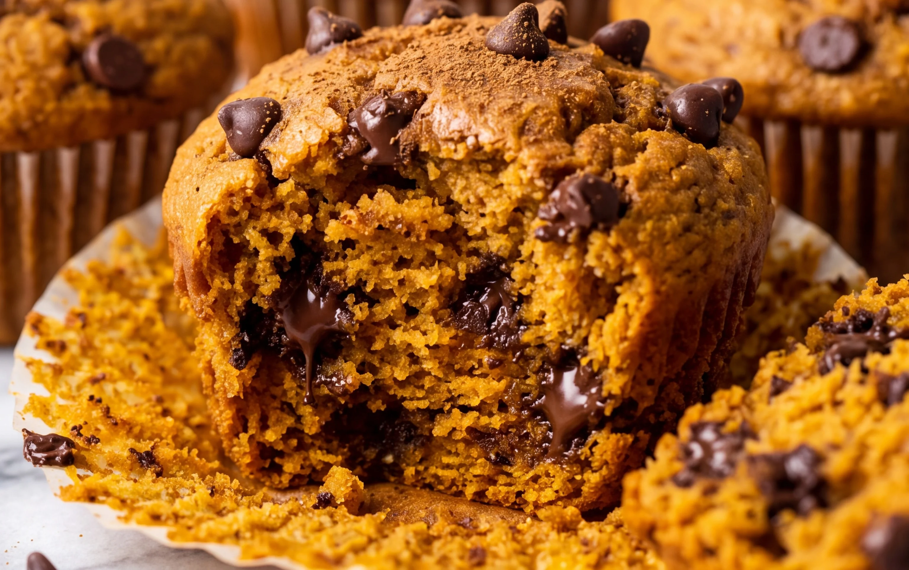Pumpkin Chocolate Chip Muffins