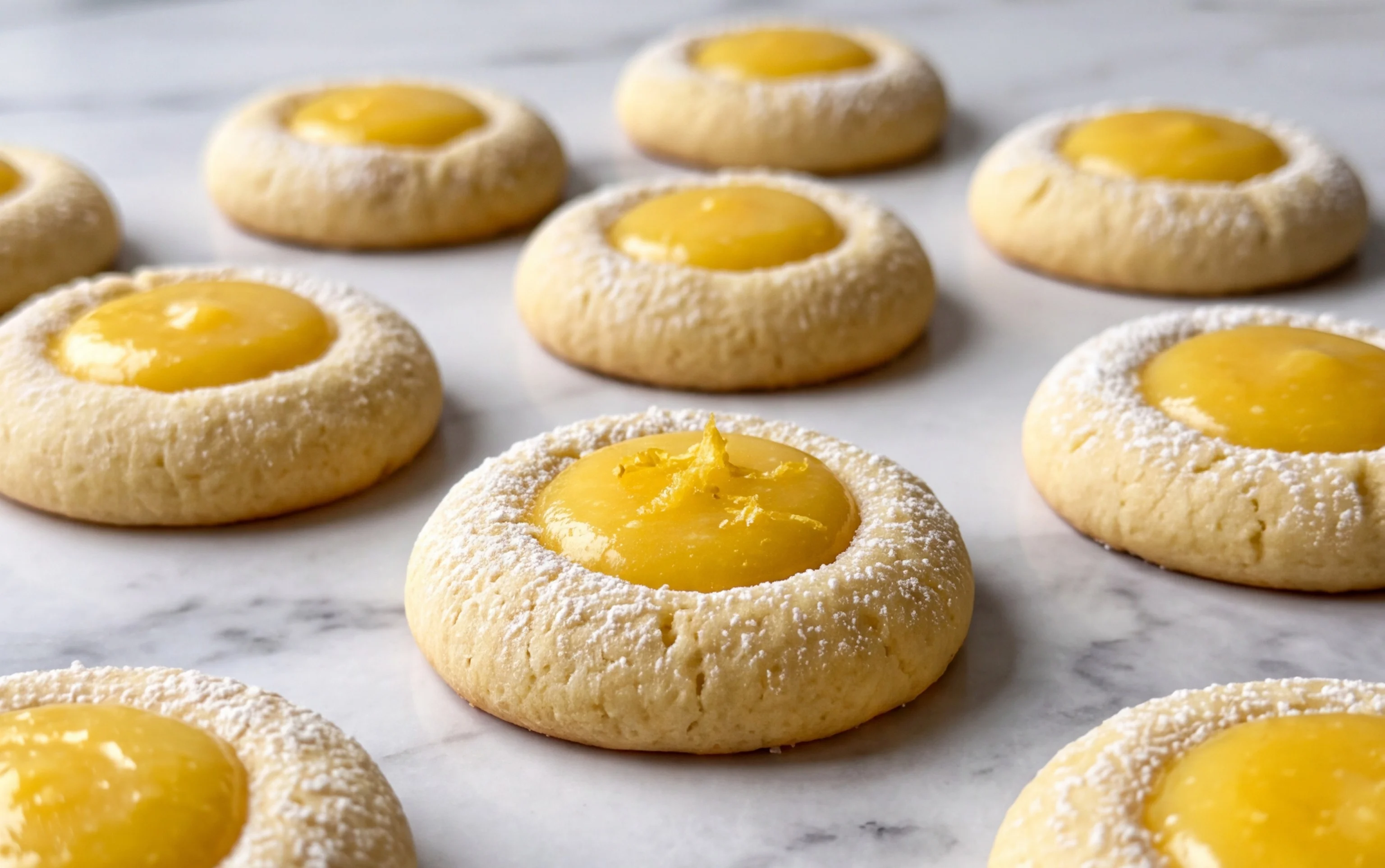 Lemon Thumbprint Cookies-Zesty & Tangy Delight